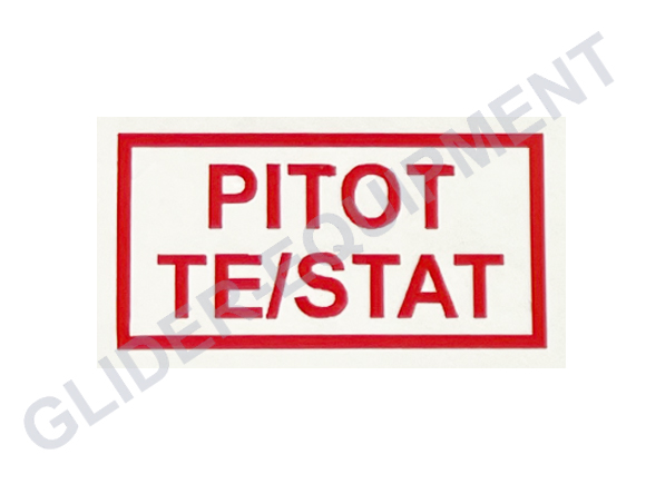 Warning/indication Placard \'Pitot/TE/Stat\' red [SR112385]
